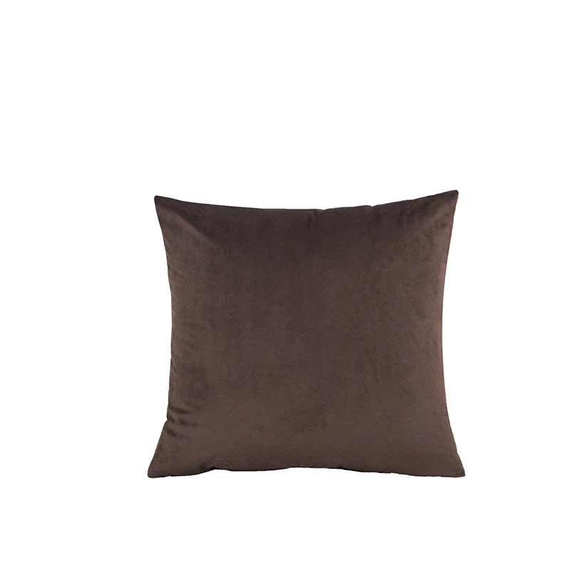 Velvet Throw Pillow Cover - Soft Solid Decorative Cushion Case for Home, Sofa, and Bedroom - Cozy Square Pillowcase