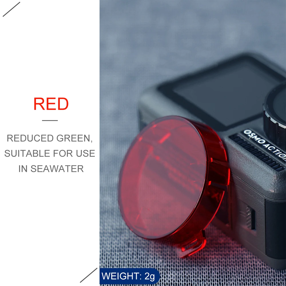 osmo action red filter