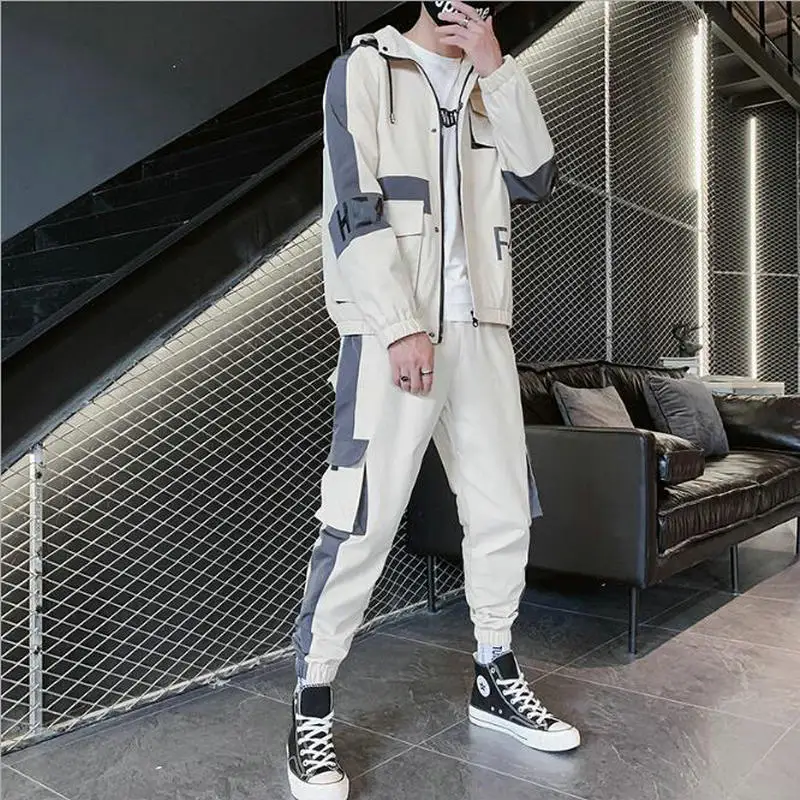 2022 tuta moda uomo primavera autunno 2PC felpa pantaloni sportivi tuta Set  uomo New Patchwork Slim Fit tute|Men's Sets| - AliExpress