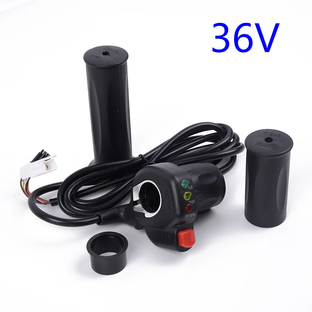 

1pc Black Electric Bike Half Twisting Throttle E-bike Handlebar Grip Replacement