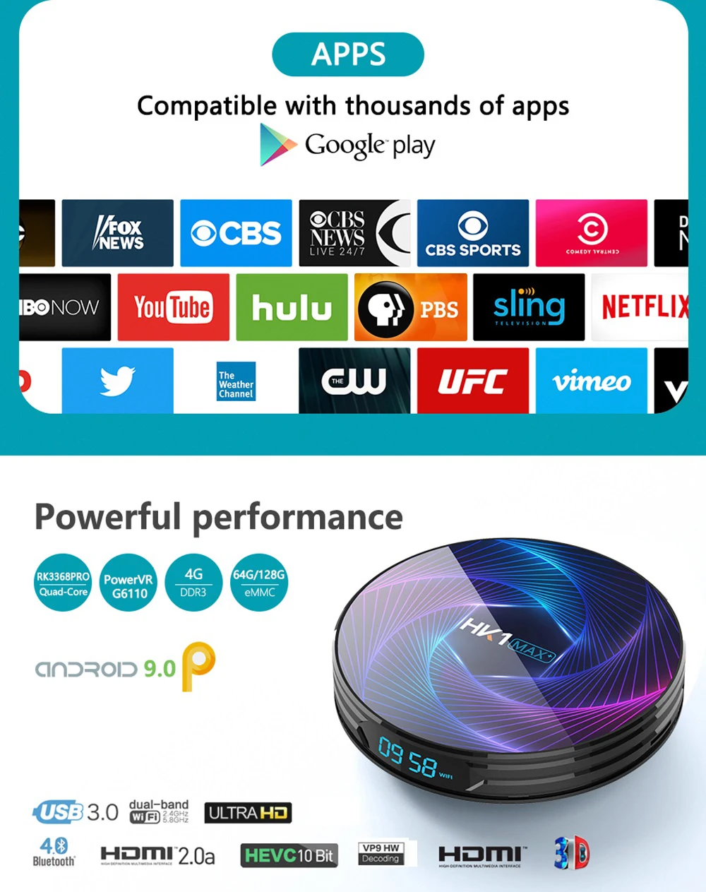 HK1 MAX Plus Восьмиядерный Смарт ТВ приставка Android 9,0 4 Гб 128 Гб 64 ГБ 32 ГБ RK3368PRO 1080P H.265 4K youtube Netflix HK1MAX телеприставка