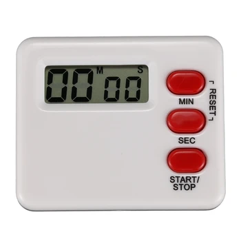 

Clock Kitchen Cooking Timer Minute Digital LCD Countdown Electronic Calculator White