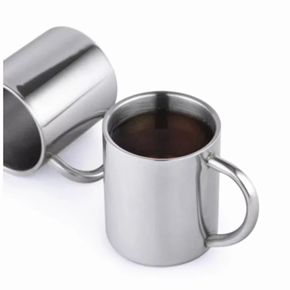 Double Wall Stainless Steel Coffee Mug 300ml Portable Termo Cup Travel Tumbler Coffee Jug Milk Tea Cups Double Office Water Mugs (4)