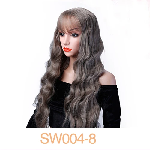 MUMUPI Women Wig Light Brown Synthetic Hair Long Curly Wig Heat Resistant Weave Wigs for Women Use Cosplay