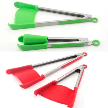 

Kitchen Tool Multi-functional Silicone Food Clip Food Clamp Food Service Clamp Kitchen Supplies (Red 9 Inches + PP Bag)