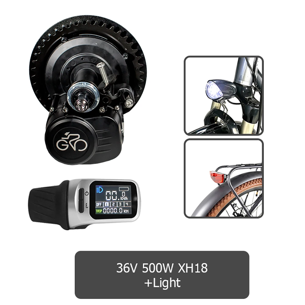 36v500w XH18 Light TSDZ-2 Tongsheng 250 Вт 350 Вт 500 Вт Электрический велосипед EBIKE Mid Drive Motor Kit с XH18 светильник с датчиком крутящего момента - Цвет: 36v500w XH18 Light