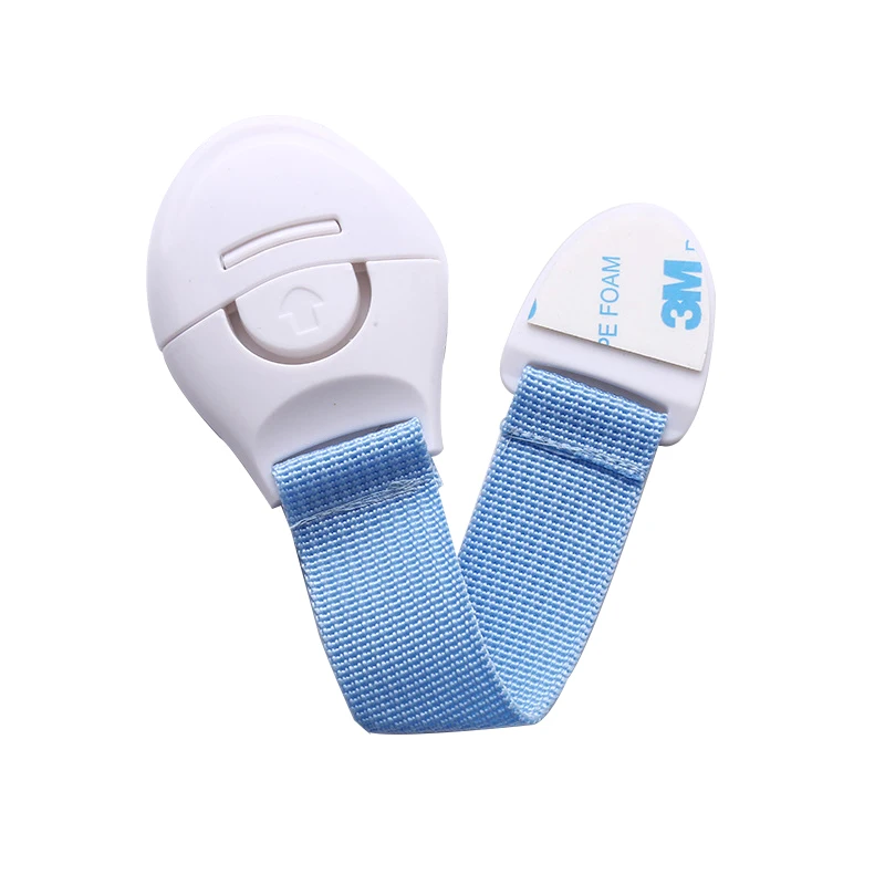 Child Safety Lock Baby Protection Anti-Pinch Hand Cabinet Door Drawer Lock Color Webbing Safety Cloth Belt Lock Plastic Latch
