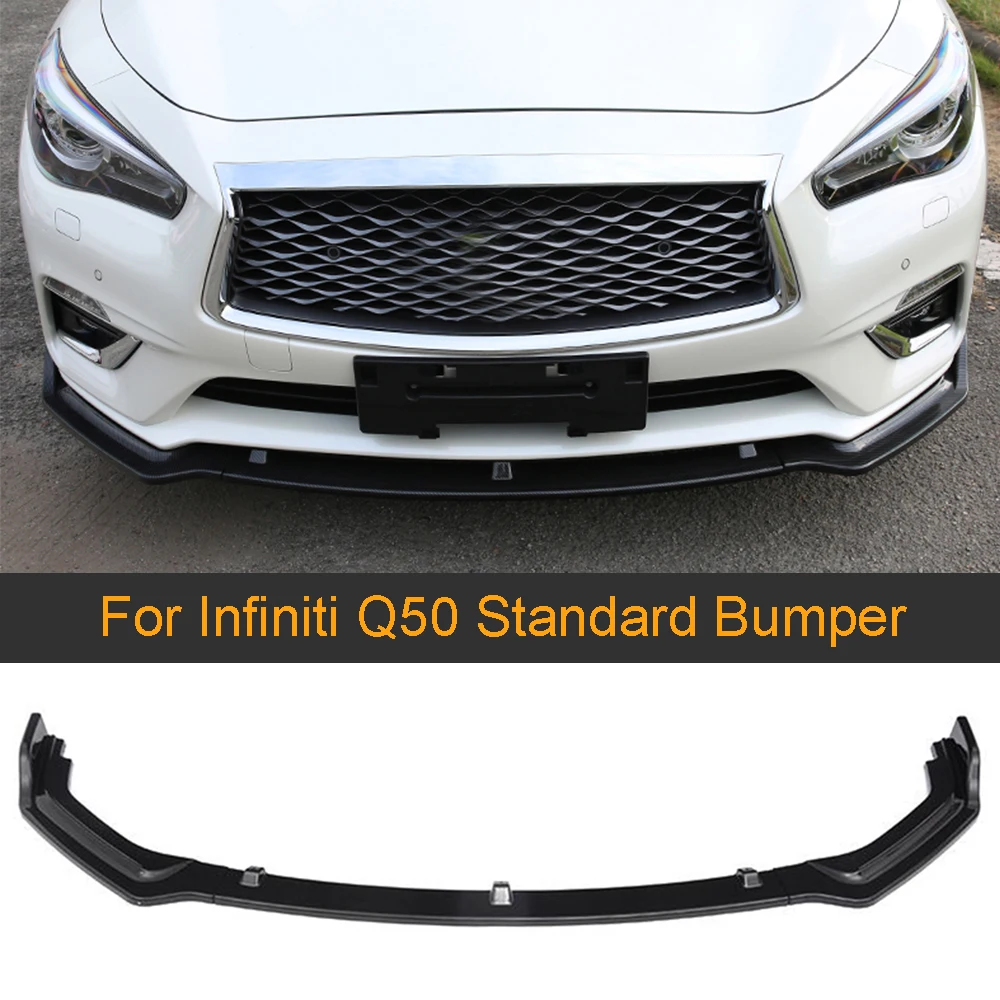 Углеродное волокно передний бампер спойлер для Infiniti Q50 стандартный только 2018 2019 PP