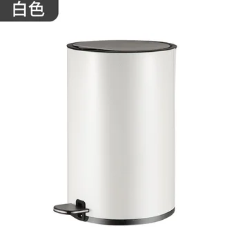 

Household Mute Slowly Falling Trash Cans Colored Stainless Steel Trash Cans Pedal Mute Trash Cans Large Trash Cans from 2