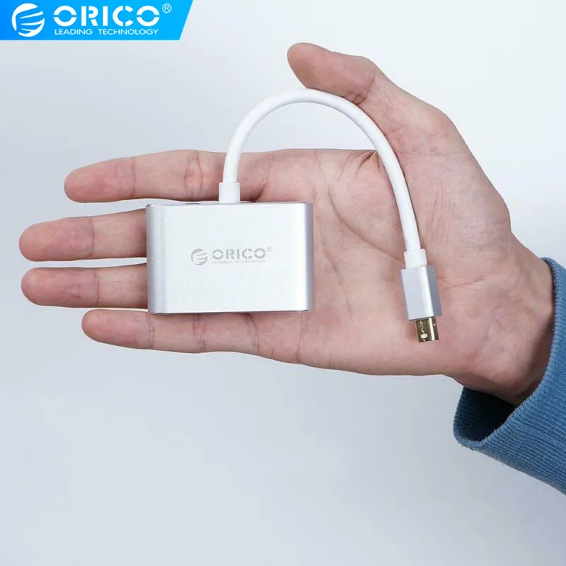 

ORICO Mini Displayport Thunder Bolt to HDMI VGA Converter Adapter Male to Female for MacBook Surface Pro TV Projector TV