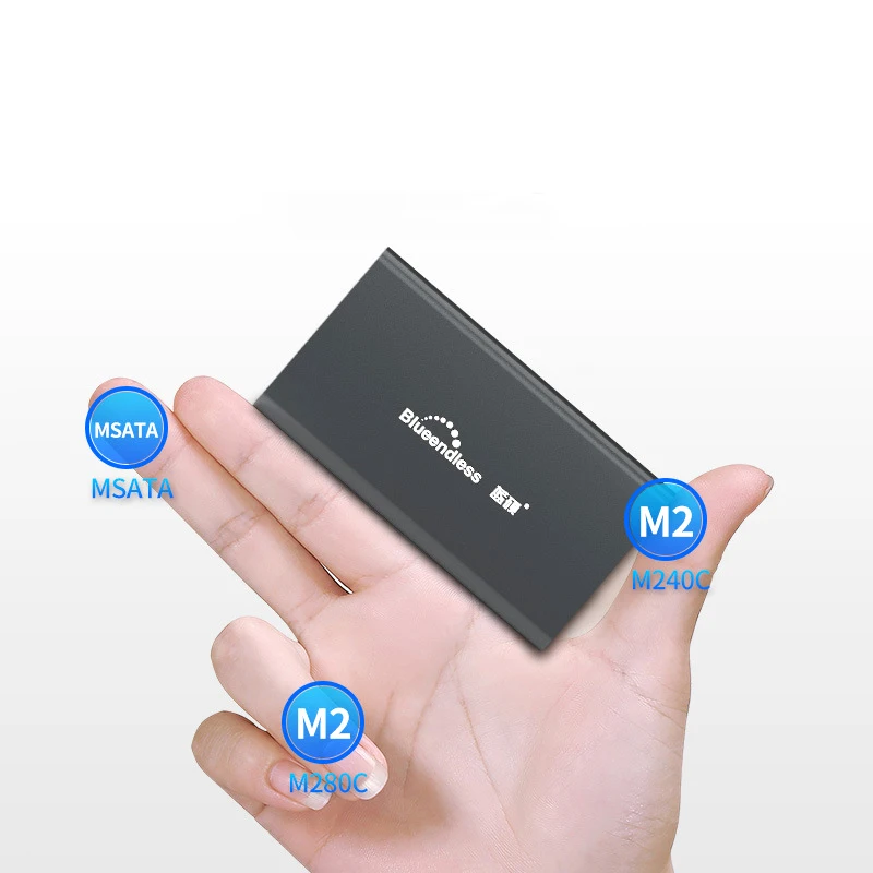 Blueendless Msata Ssd адаптер карта Внешний корпус Чехол Коробка