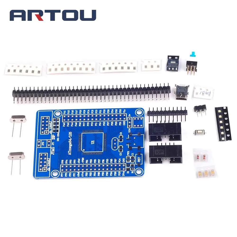 AVR ATmega64 ATmega128 развития доска для учебы основной плате комплект