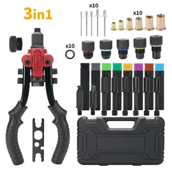 HIFESON – Pistolet à écrou de rivetage manuel multifonctionnel, puissant kit d'écrous M3 M10, 3 en 1, 617 