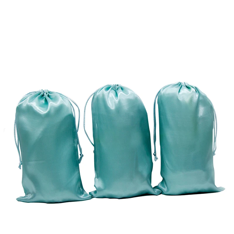 Fruit green 16 цветов 18x30 см пустой светильник розовый, розовый, ярко-розовый девственные волосы упаковка атласный Шелковый пакет подарок пряди для волос упаковка сумки - Цвет: Fruit green