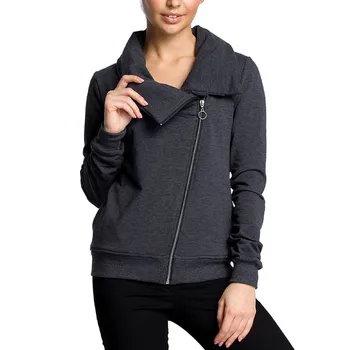 

Autumn Winter Jackets Women Fashion Pocket Zipper Outerwear Female Casual Solid Color Turtleneck Irregular Coat