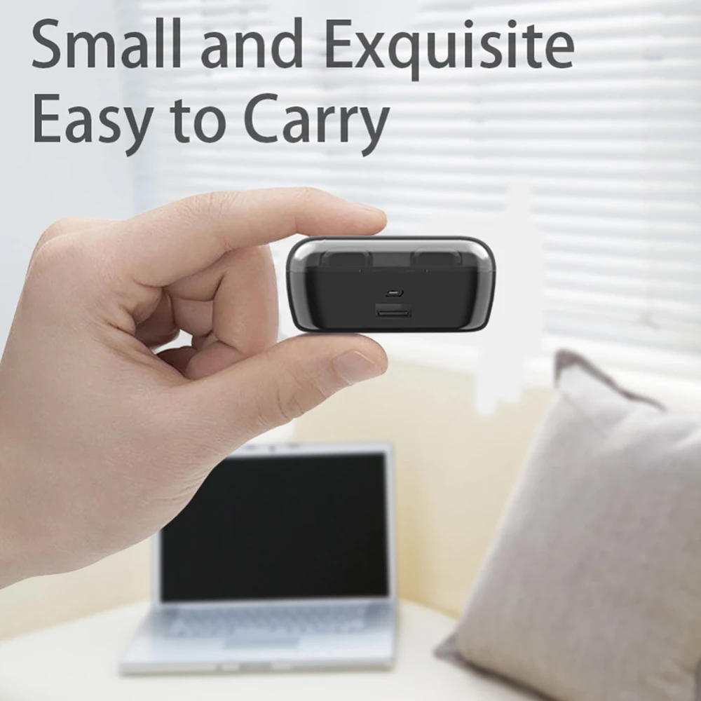 2200 mAh TWS Wireless Earphone Bluetooth 5 0 Earphones Led Power Display CVC8 0 DSP noise reduction Sport Headset Power bank