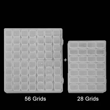 

Stone Storage Accessory 56/64 Grids Storage Boxes Display Box Diamond Painting Cross Stitch Resin Rhinestone Beads Container