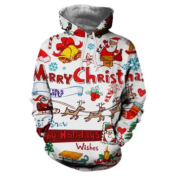 

New Streetwear Women's 3D Print Christmas Clothing Hoodies Pullover Hoodied for Women/men Causal Loose hooded Sweatshirts Femme