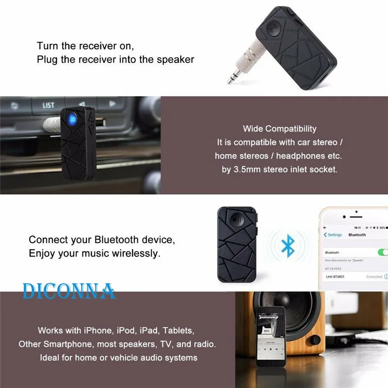 3,5 мм Беспроводные USB мини Bluetooth адаптеры стерео автомобильный Bluetooth V4.1 аудио музыкальные приемники