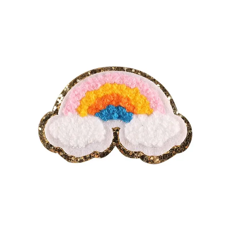 Rainbow Towel Sew On Iron Chenille Embroidered Alphabet Letters Clothes Patch For Clothing Girl Bulk PrIce Many | Дом и сад