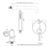 Bathtub Mixer Tap Set Shower Hot And Cold Bathroom Faucet Brushed Stanless Steel Diverter With Wall Mount Spout Handheld Hose 3