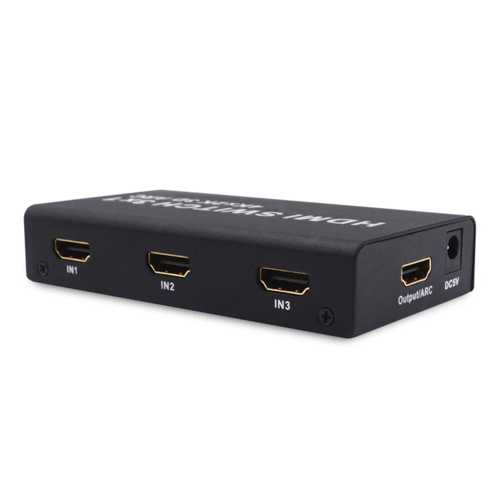 4K 1.4 HDMI Switch 3x1 HDMI Switch Audio Extractor ARC 3 Port HDMI Switch Remote 4K For Computer TV XBox