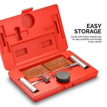 

Car Repair Tool Set T-type Repair Pin Tire Strip Vacuum Repair Box Tubeless Tire Puncture Repair Kit