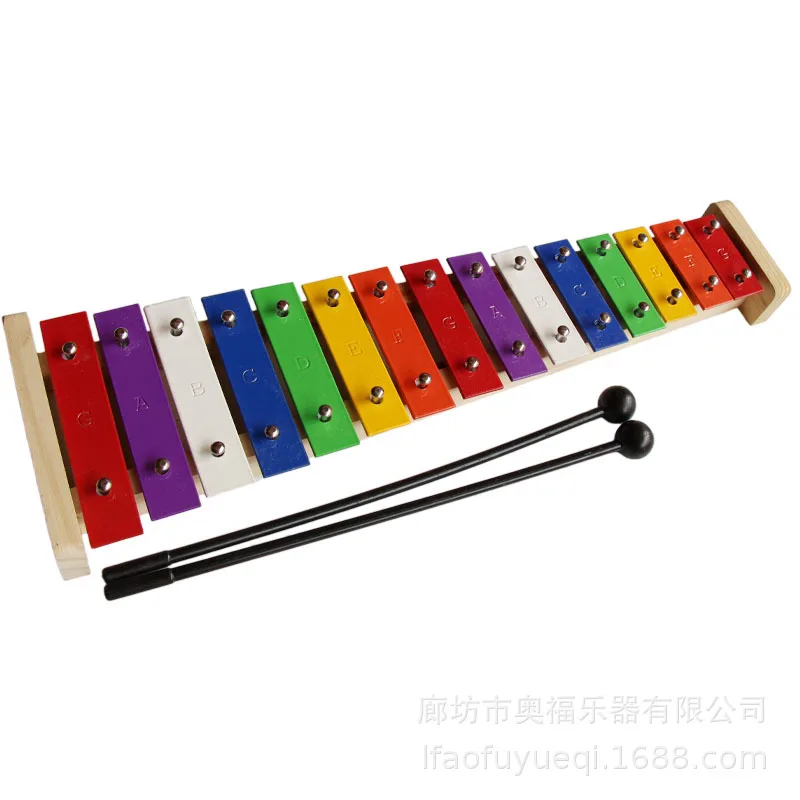 Orff ударный инструмент цвет 15 звук алюминиевое пианино 15 звук Glockenspiel детское алюминиевое пианино 13 алюминиевое пианино