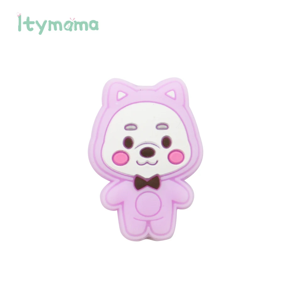 Itymama, силиконовые бусины, BPA бесплатно, детские игрушки для прорезывания зубов, игрушки для соски, зажимы, аксессуары, силиконовый грызун, миниатюрный стержень, детский Прорезыватель