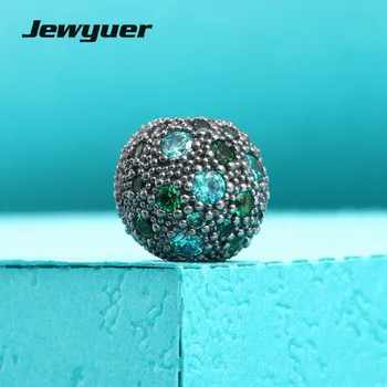 

Jewyuer summer collection clip charms 925 Sterling Silver Cosmic Stars Multi-Colored charms fit Bracelet necklace DIY KT073