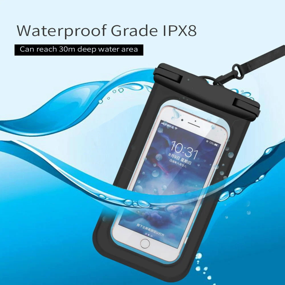 IP68 Универсальный Водонепроницаемый Чехол для iPhone 11 Pro Max 7 8 Plus Samsung A51 A71 S20 ультра