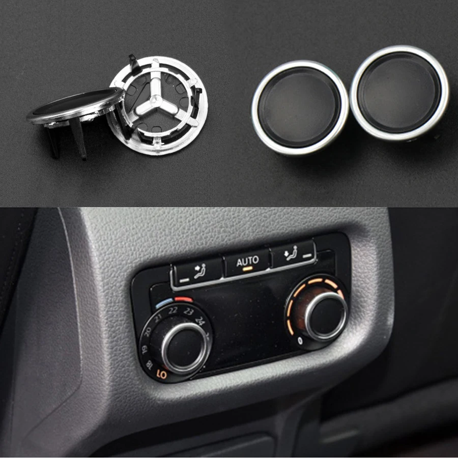 

1PC Car Rear Air Conditioning Knob Cover Panel Decorative Cover Plating Ring For Volkswagen Sharan