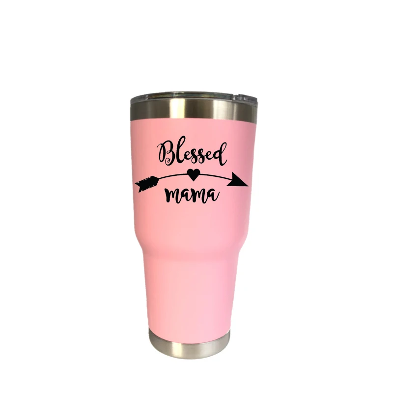 MaMa Tumbler дорожная Автомобильная пивная кружка бутылка для воды Изолированная вакуумная фляжка из нержавеющей стали Термос кофейные кружки подарок на день рождения