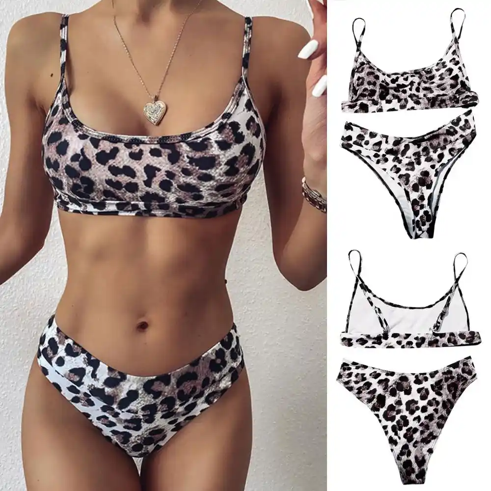 leopard print womens swimsuits