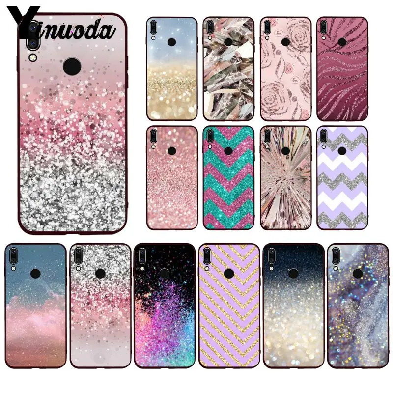 Золотистый розовый блестящий чехол Yinuoda для телефона Huawei P20 P30 P20Pro P20Lite P30Lite Psmart P10