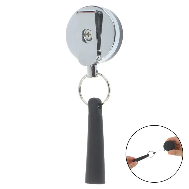Camping Heavy Duty Retractable Pen Pull Holder Reel Carpenter Pencils Anti Lost Rope Key Ring Chain Belt Clip key chain clip carabiner belt clip