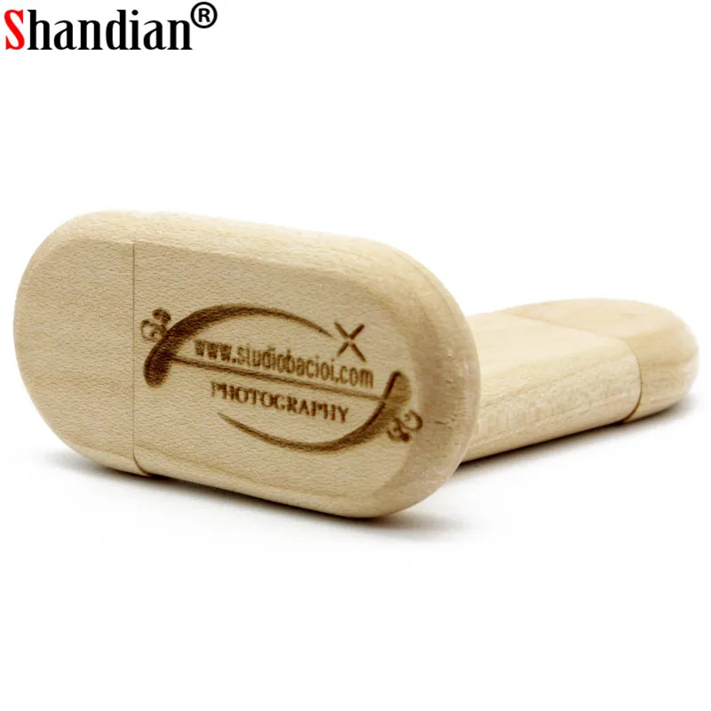 Флеш накопитель SHANDIAN деревянный с бесплатным логотипом и коробкой USB 2 0 4 ГБ 16 32 64