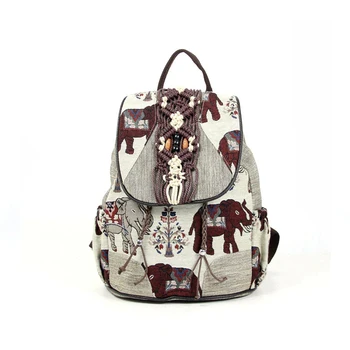 

New Ladies Backpack Personalized Animal Pattern Embroidery Shoulder Bag Casual Travel Bag Anti-theft Backpack
