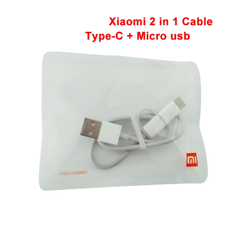 Xiao mi 2 в 1 2в1 USB Кабель powerbank mi cro usb type C кабель для Red mi Note 7 8 K20 Pro 5 5A 4X mi 9 8 se lite 6 A2 A1 mi x Max