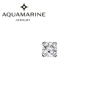 

Silver single earring aquamarine 43507-s-a with cubic zirconia