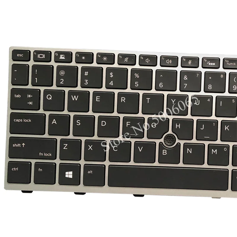 Клавиатура для ноутбука с подсветкой США для hp 730 g5 735 G5 830 G5 836 G5 с мышкой L07666-001 серебристой рамкой