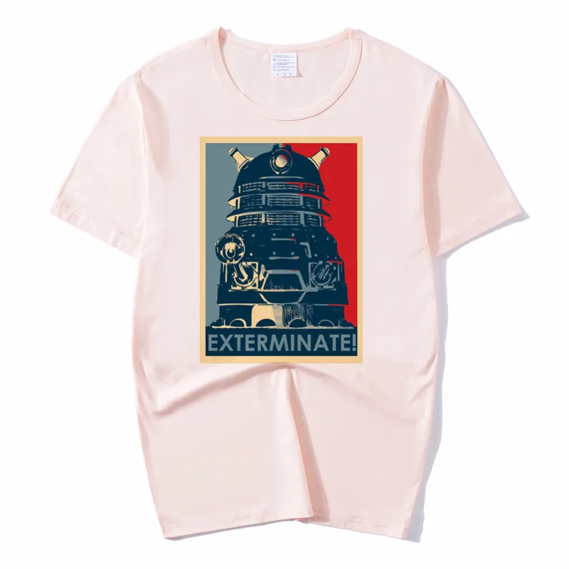 HCP4115G-pink Для женщин сериала "Доктор Кто" Dr. Кто, далеки Exterminate к победе комедий Harajuku футболка унисекс скейтборд футболка Для мужчин одежда для улицы; одежда для - Color: HCP4115G-pink