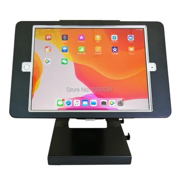 

For iPad 10.2 and 10.5 iPad air Pro table top kiosk security POS stand mounting on desktop locking holder metal support