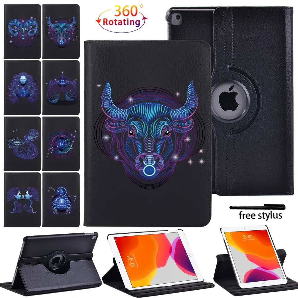 

For Apple IPad 2/3/4/IPad Mini 1/2/3/4/5/Ipad 5th/6th/7th/8th 360 Tablet Rotating Case Anti-Fall Protective Sleeve+ Free Stylus