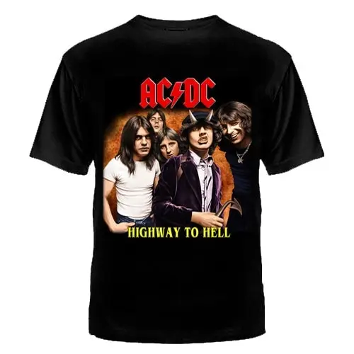 ФУТБОЛКА &quotAC/DC HIGHWAY TO HELL&quotСЕРИЯ ВЕЧНАЯ ПРЕКРАСНАЯ БЕСКОНЕЧНАЯ МУЗЫКА | Мужская