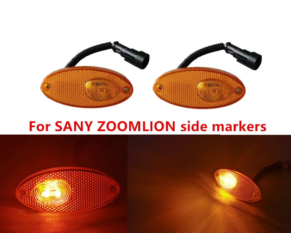2PCS E8 LED Pump truck Pumper truck side markers light For