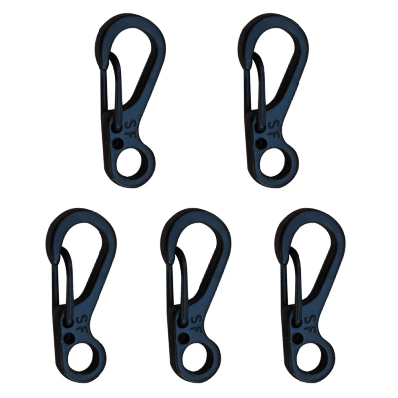 

5 Pcs Alloy Keychains Carabiner Clip Metal Hanging Buckle Portable Lightweight Durable Camping Hiking Keychain Clip ZL07
