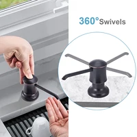 เครื่องจ่ายสบู่เหลว Samodra พร้อมหลอดต่ออุปกรณ์ครัวในตัว Chrome เครื่องจ่ายผงซักฟอกสบู่มือสําหรับห้องครัว 5