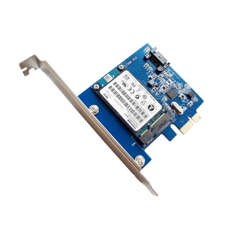 PCI-E PCIe для mSATA SSD и SATA 3 0 комбинированный расширитель адаптер карта 6 Гбит/с SATA3 SATAIII