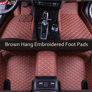

Leather Custom car floor mats for mitsubishi outlander xl pajero 4 sport lancer grandis galant asx leather car mats auto